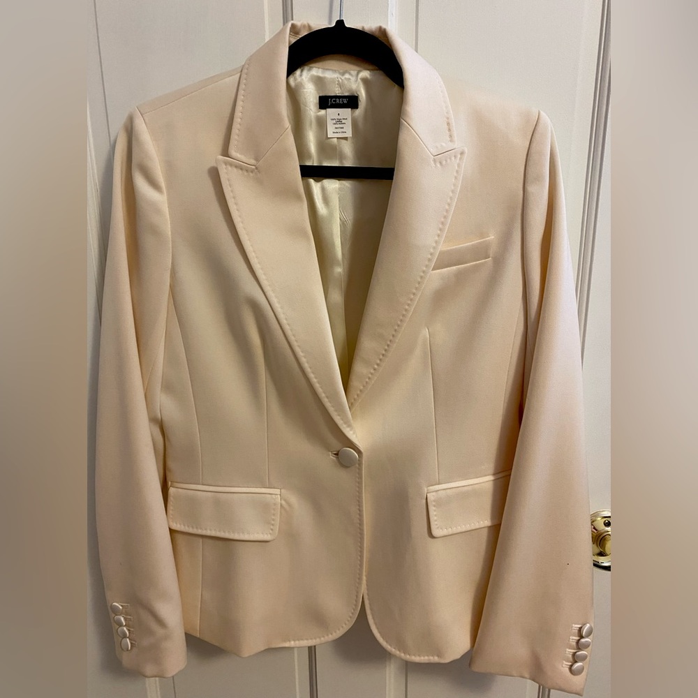 Ivory J.Crew Wool Blazer